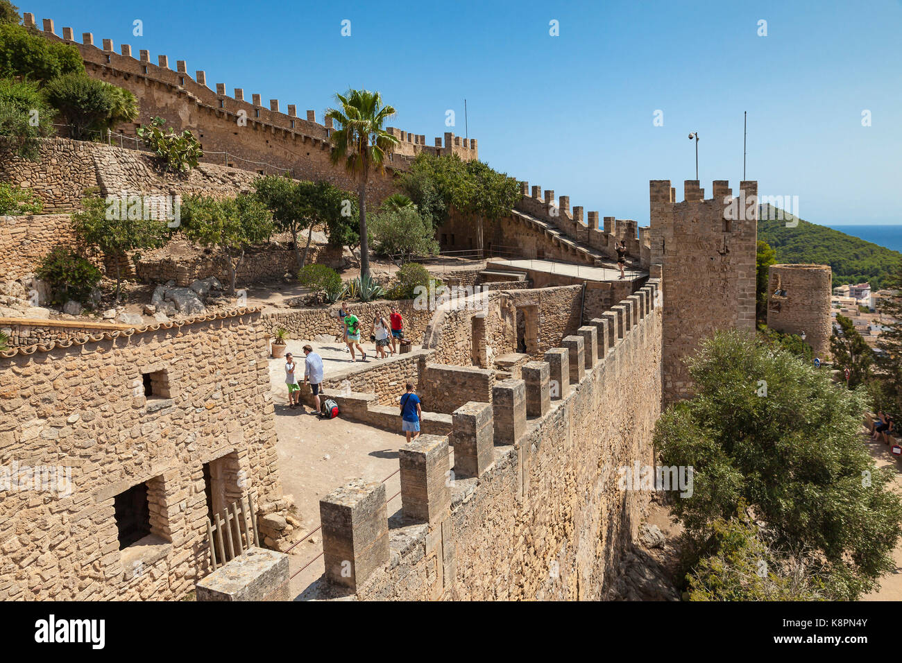 Le château de Capdepera Mallorca Espagne. Banque D'Images