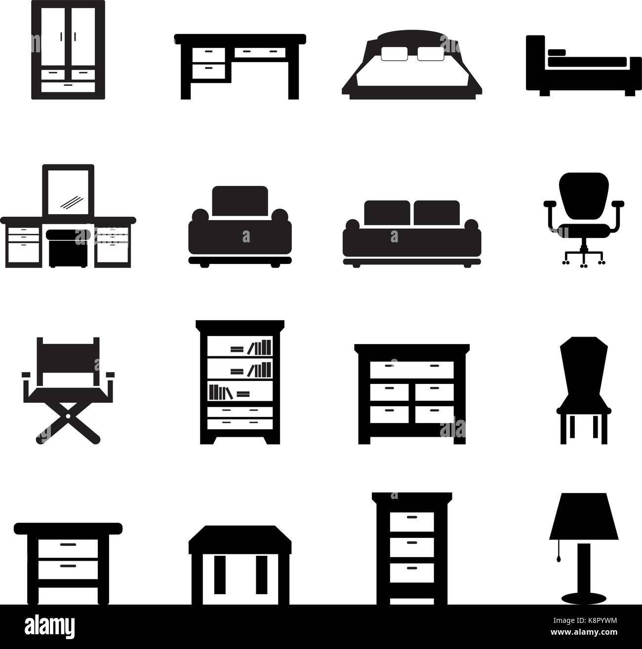 L'icône de meubles Illustration de Vecteur