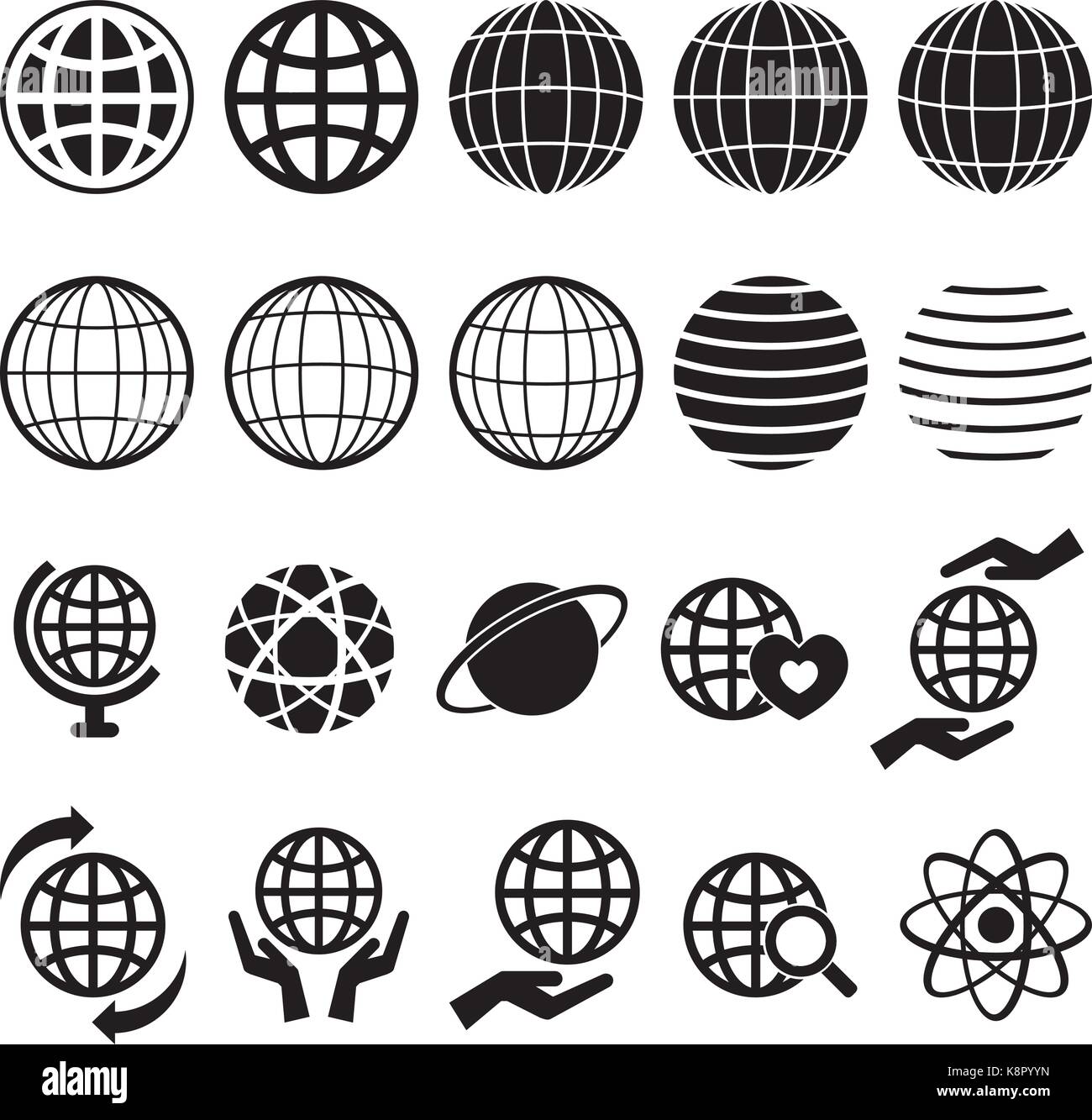 Icône globe Illustration de Vecteur
