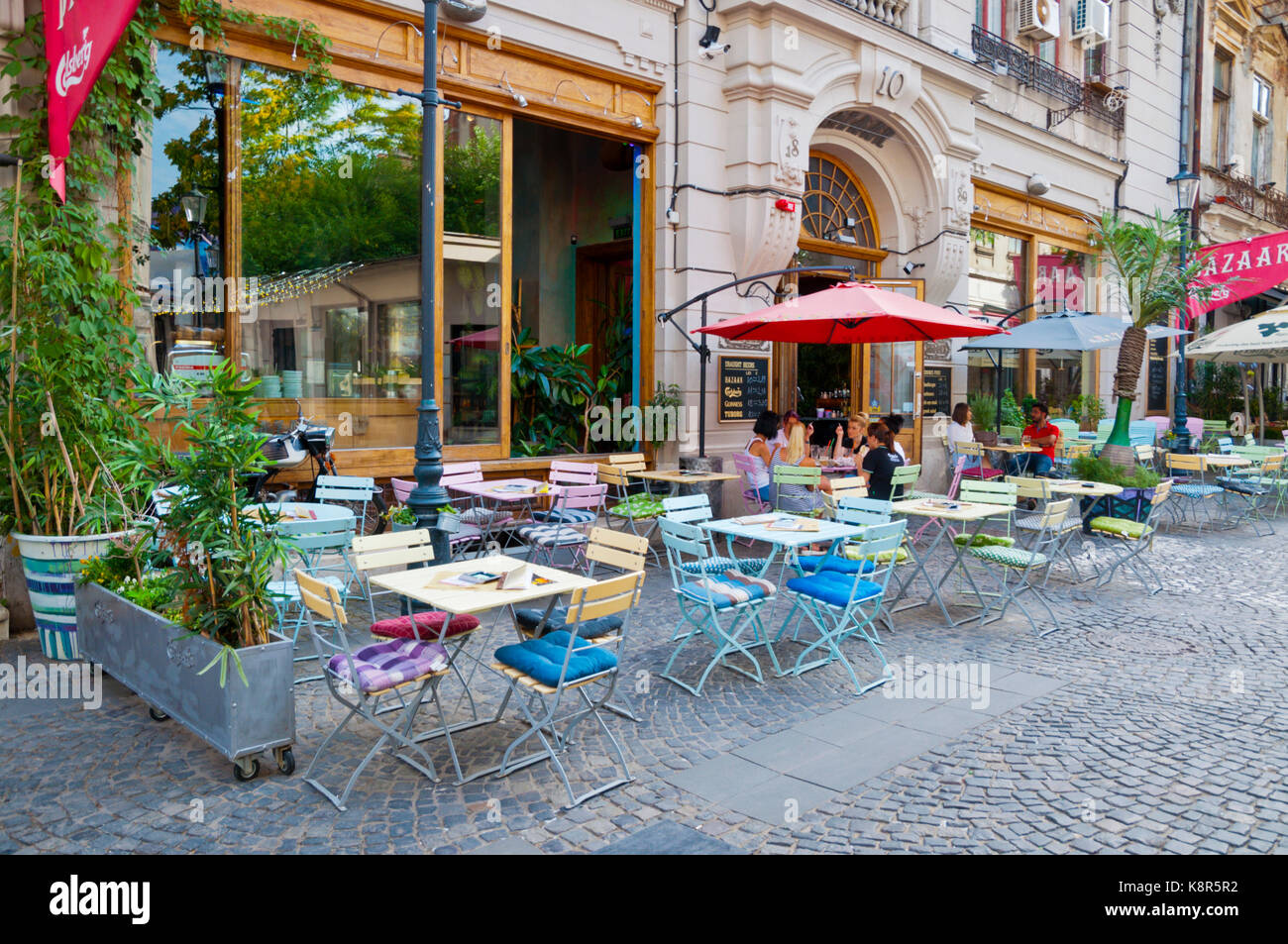 Strada Matthey-doret, vieille ville, Bucarest, Roumanie Banque D'Images