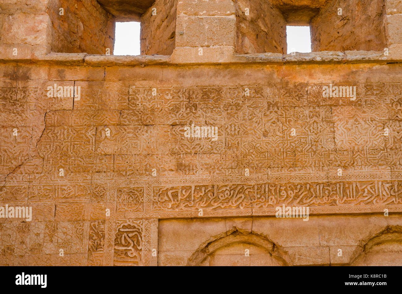 Ancienne nécropole Chellah avec ruines mosquée et mausolée dans la capitale marocaine Rabat, Maroc, afrique du nord. Banque D'Images