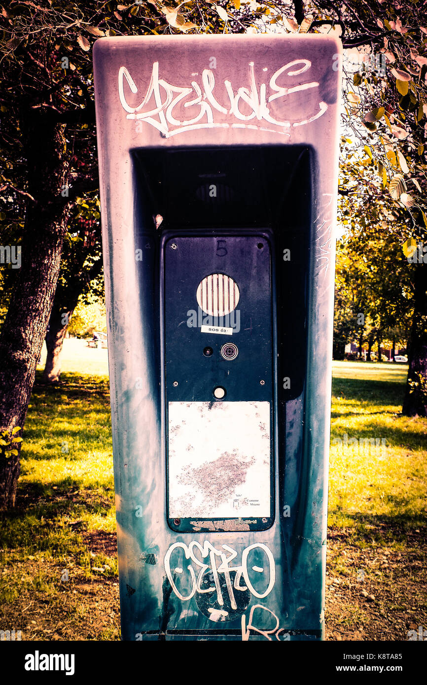 Boîte appel d'urgence Banque D'Images