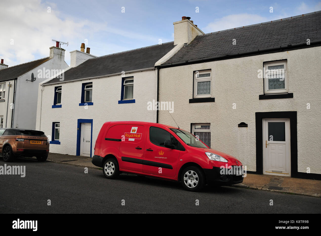 Royal Mail Poster Van Port Charlotte Islay Scotland UK Banque D'Images