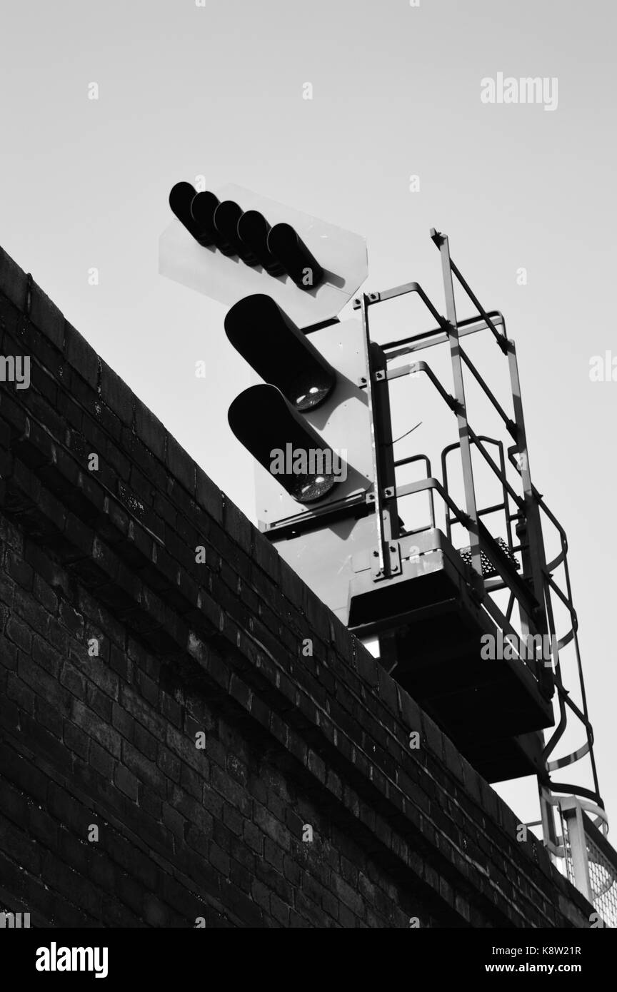 Feux de circulation des trains Banque D'Images