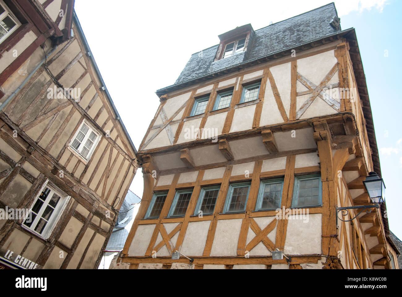 Maisons médiévales à vannes, Morbihan, Bretagne, France Banque D'Images