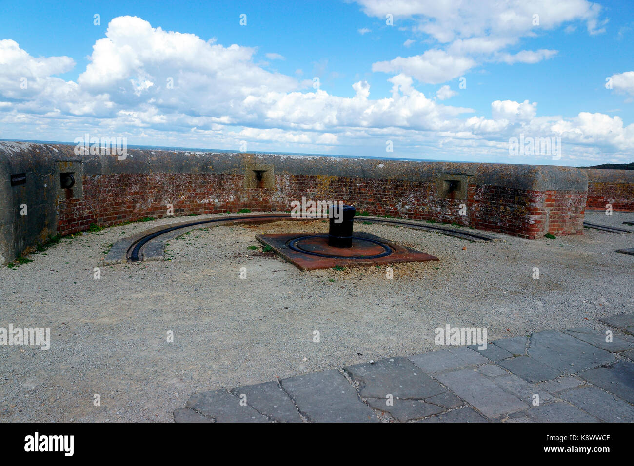 Emplacements de canons et ancienne batterie Banque D'Images