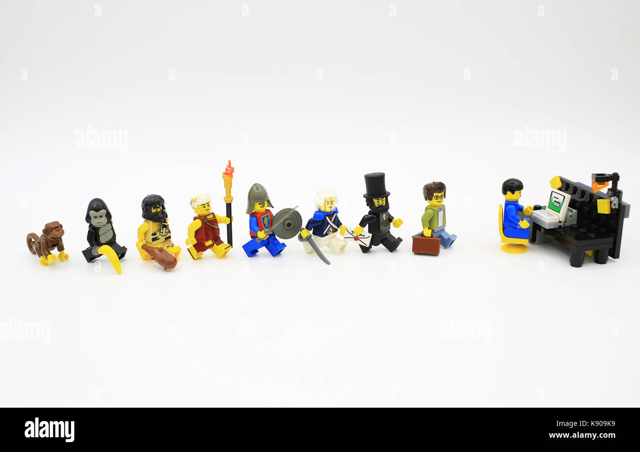 Lego evolution Banque D'Images