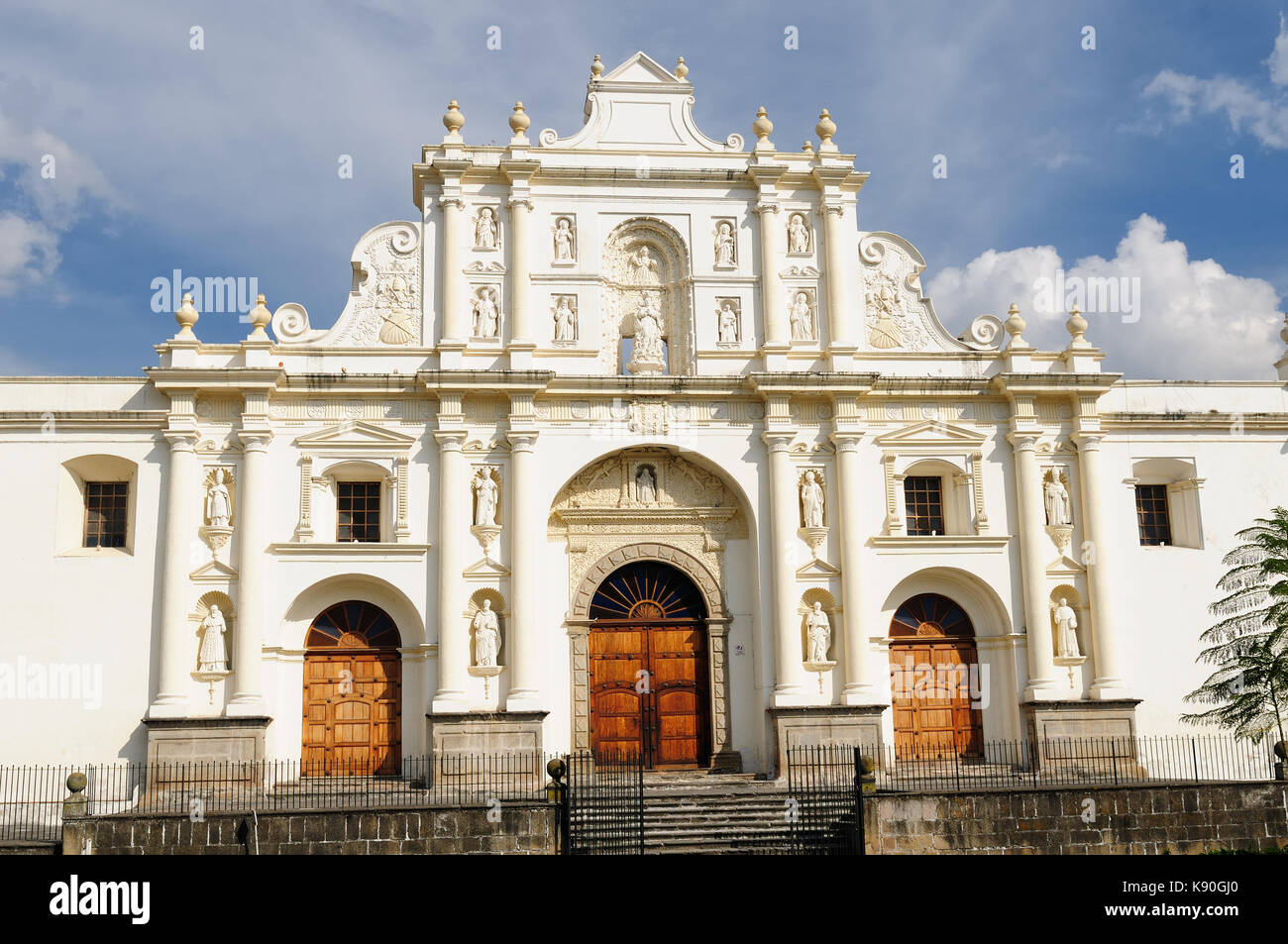 Guatemala, vue sur cathédrale San José, Antigua, l'Amérique centrale Banque D'Images