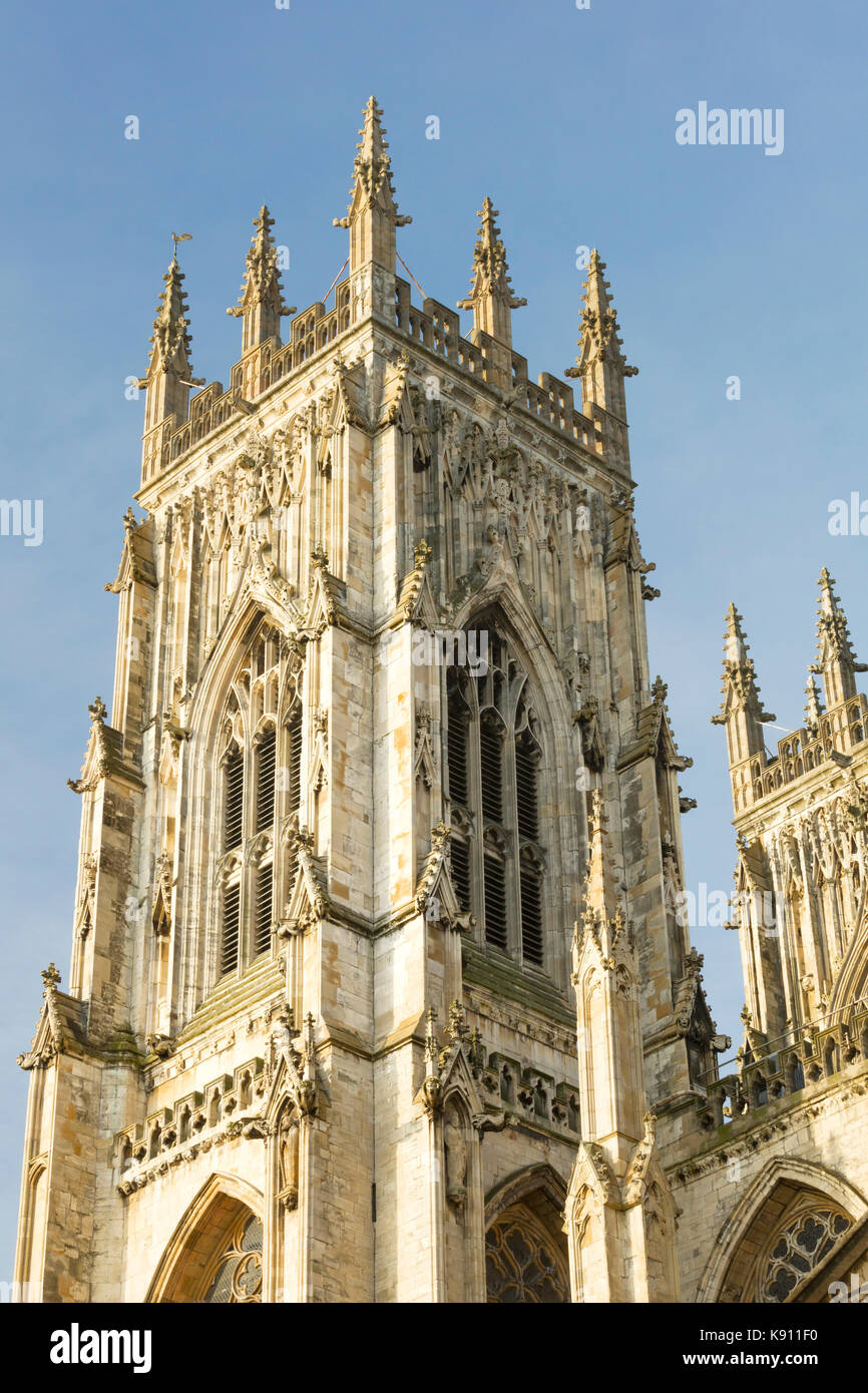 York Minster clochers Banque D'Images