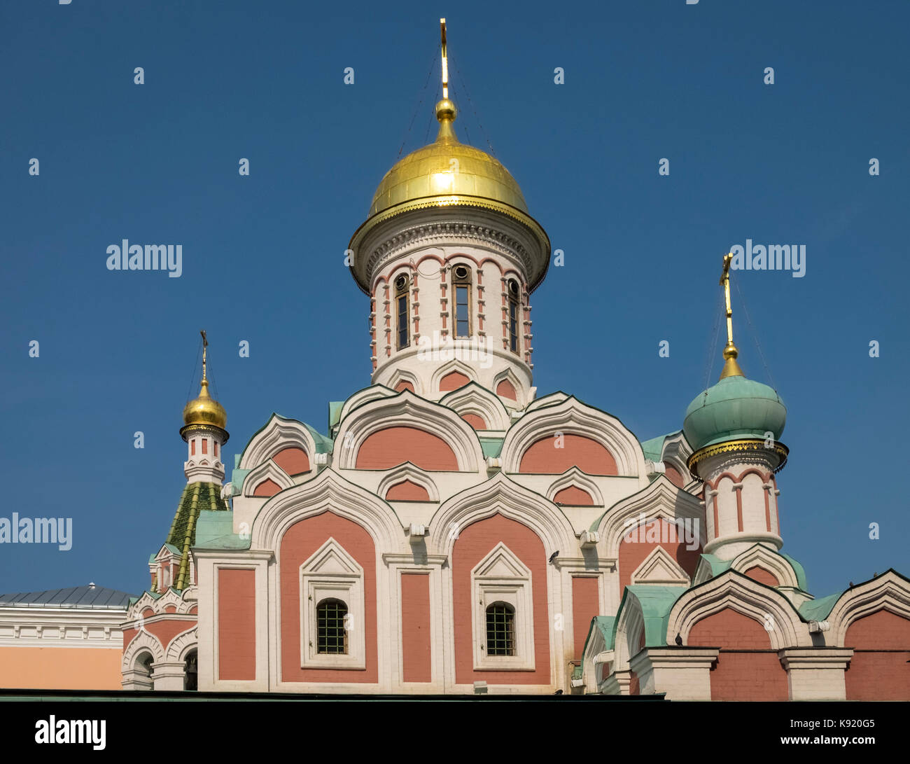 Architecture extérieure de la Cathédrale de Kazan, de la Place Rouge, Moscou, Russie Banque D'Images
