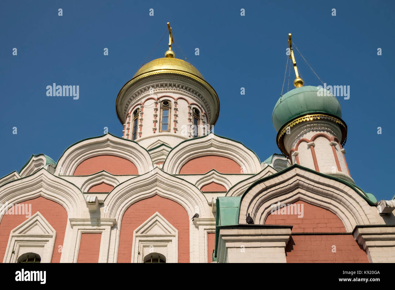 Architecture extérieure de la Cathédrale de Kazan, de la Place Rouge, Moscou, Russie Banque D'Images