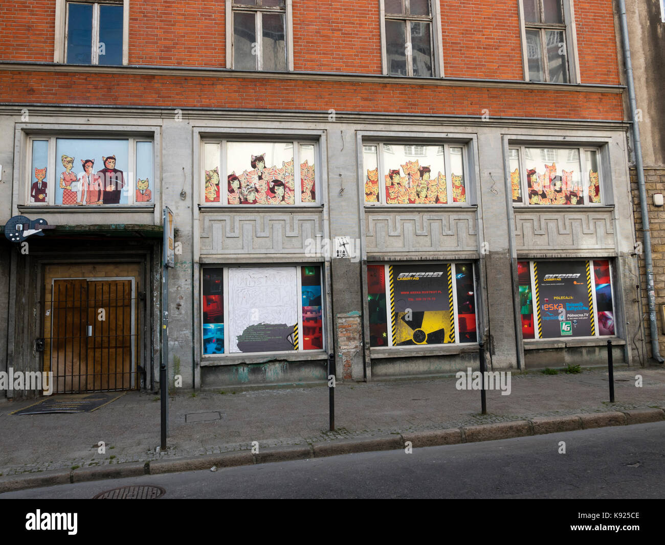 Le Rudy Kot (La Red Cat Club), Gdansk, Pologne occidentale Province. Banque D'Images