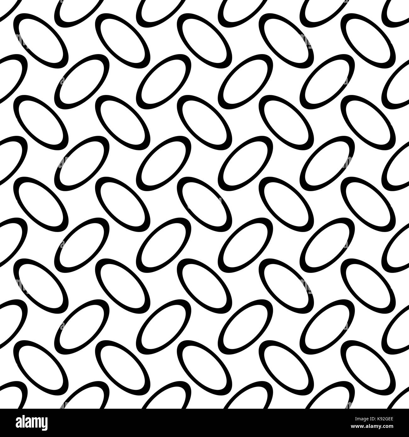 Transparent noir et blanc géométrique abstraite sonnerie ellipse - vector background design incurvé de formes ovales Illustration de Vecteur