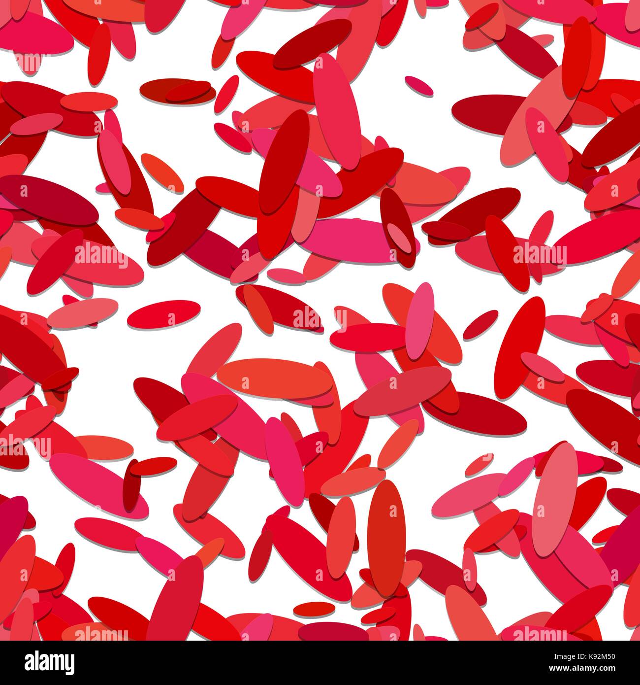 Résumé de fond transparente ellipse - vector illustration d'ovales de couleur rouge avec effet d'ombre Illustration de Vecteur