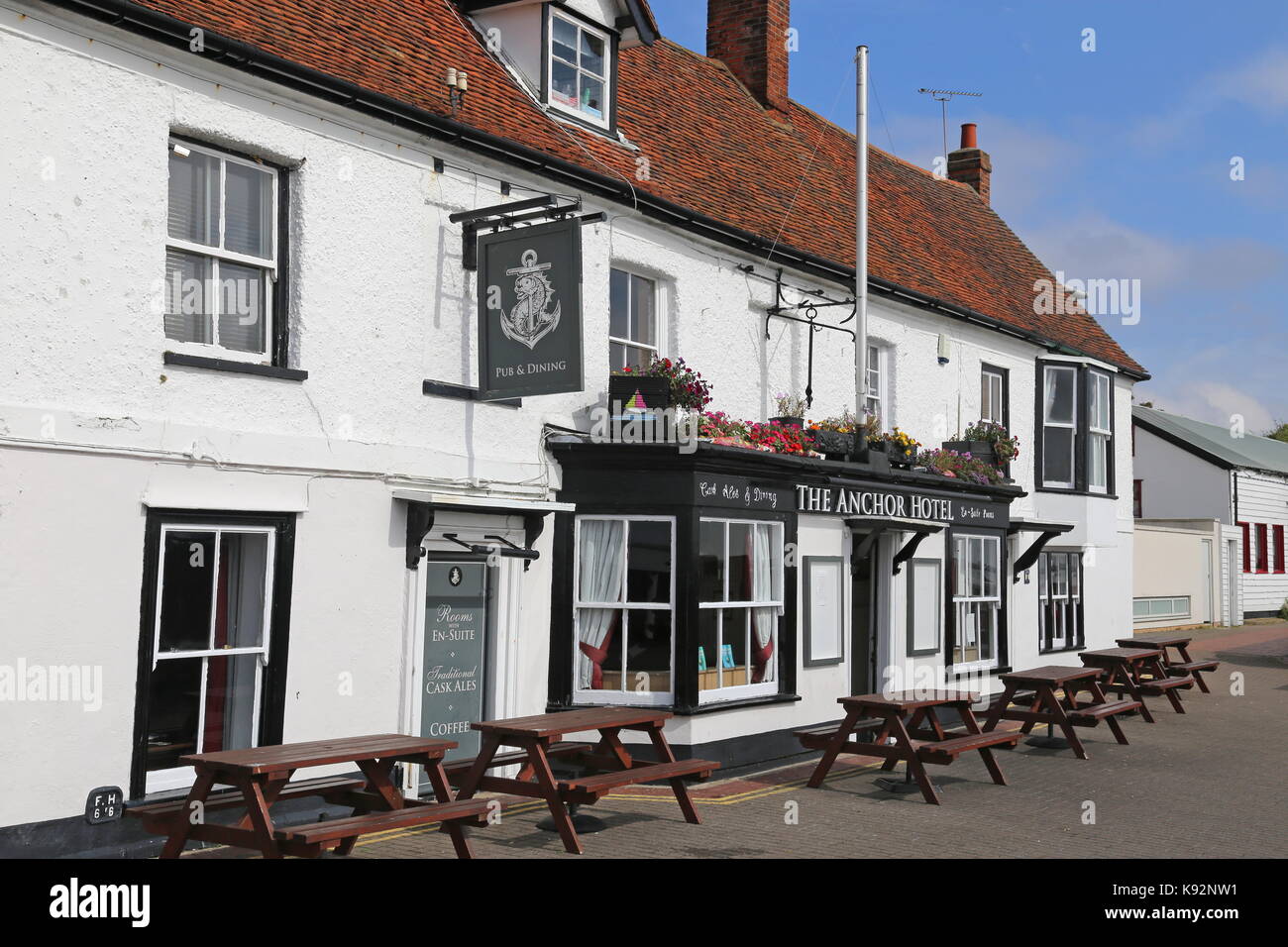 Hôtel d'ancrage, le quai, Burnham-on-Crouch, Maldon, Essex, Angleterre, Grande-Bretagne, Royaume-Uni, UK, Europe Banque D'Images
