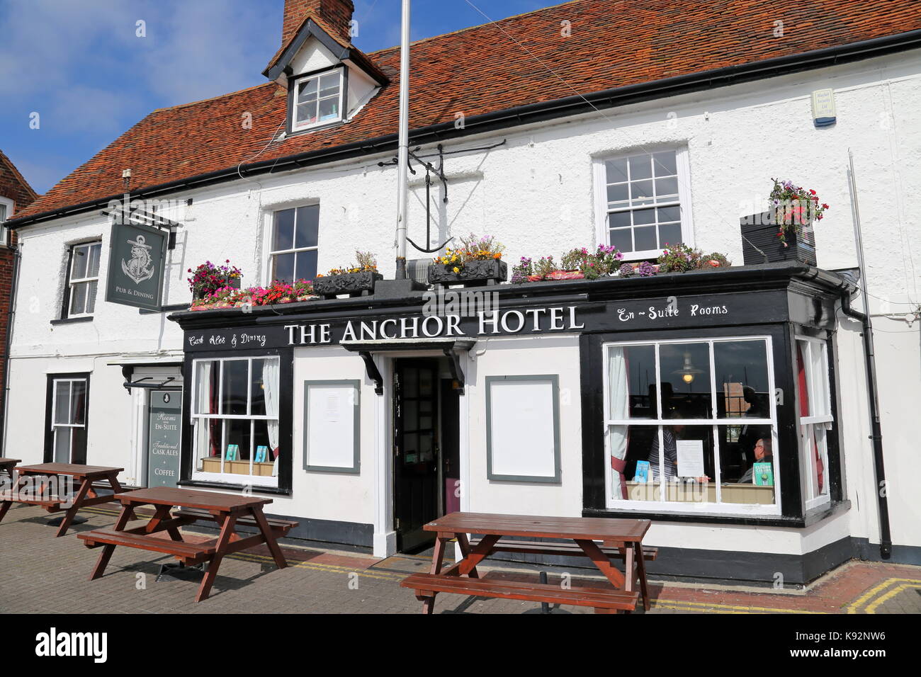 Hôtel d'ancrage, le quai, Burnham-on-Crouch, Maldon, Essex, Angleterre, Grande-Bretagne, Royaume-Uni, UK, Europe Banque D'Images