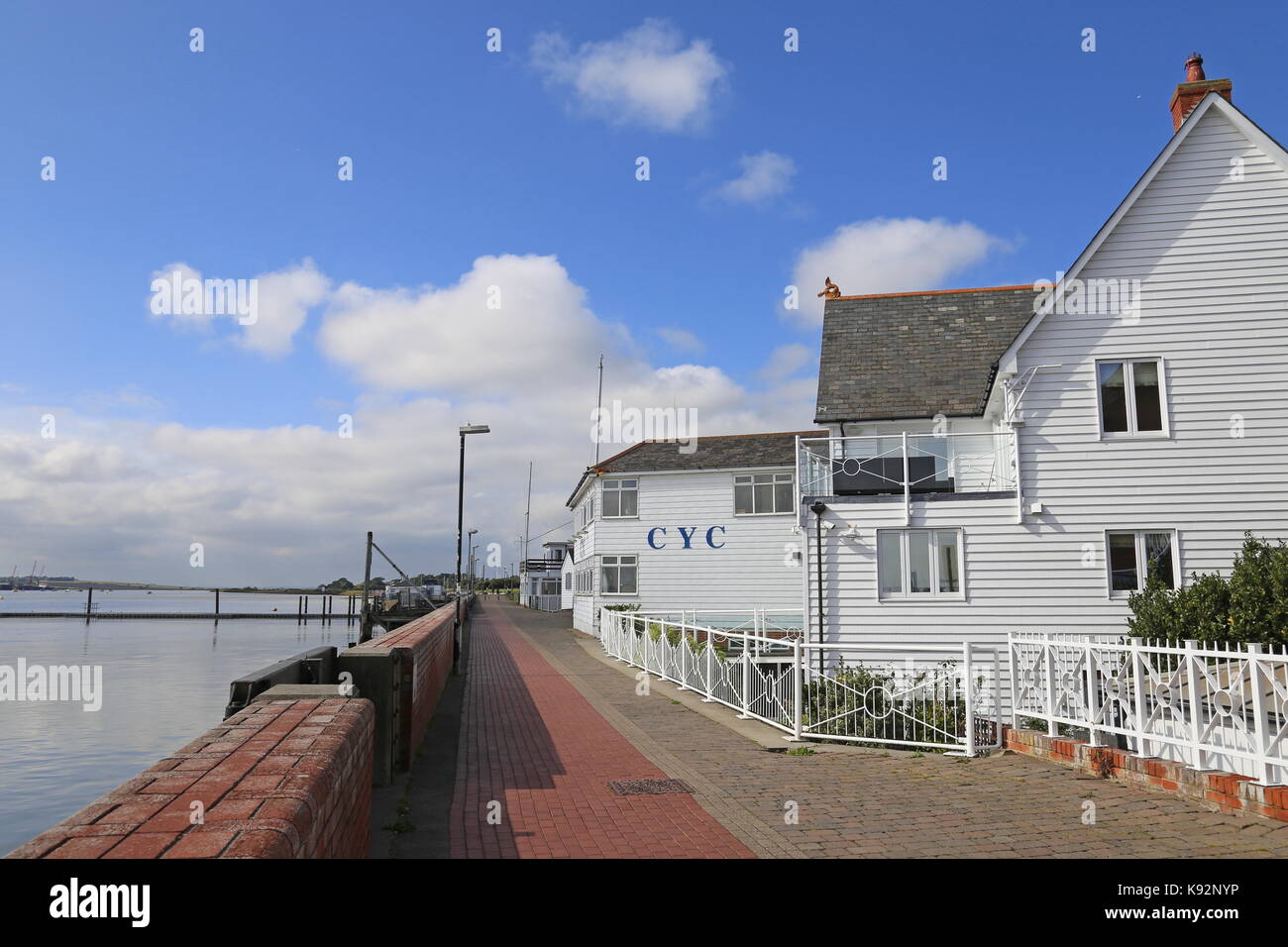 Crouch Yacht Club, le quai, Burnham-on-Crouch, Maldon, Essex, Angleterre, Grande-Bretagne, Royaume-Uni, UK, Europe Banque D'Images