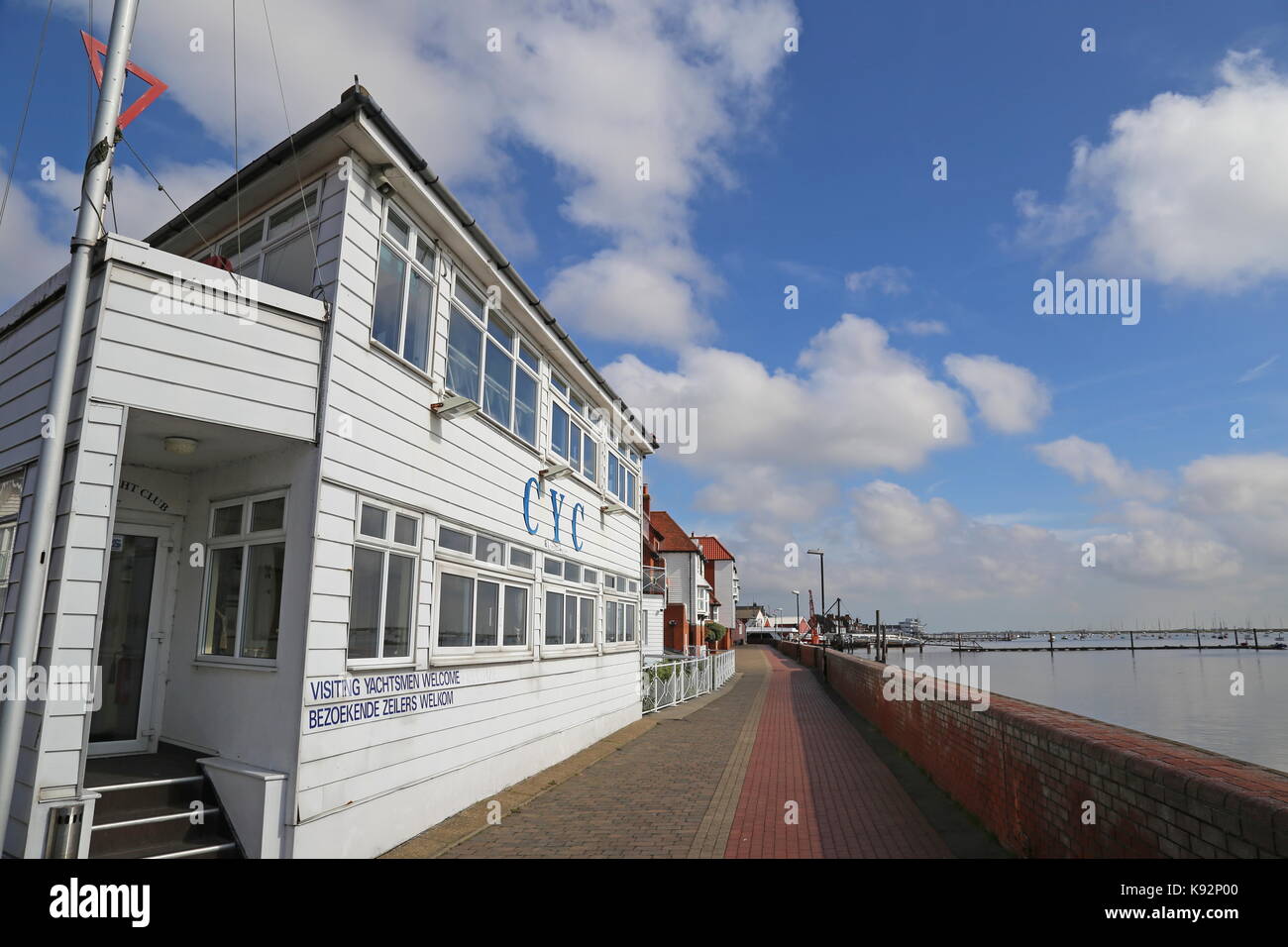 Crouch Yacht Club, le quai, Burnham-on-Crouch, Maldon, Essex, Angleterre, Grande-Bretagne, Royaume-Uni, UK, Europe Banque D'Images