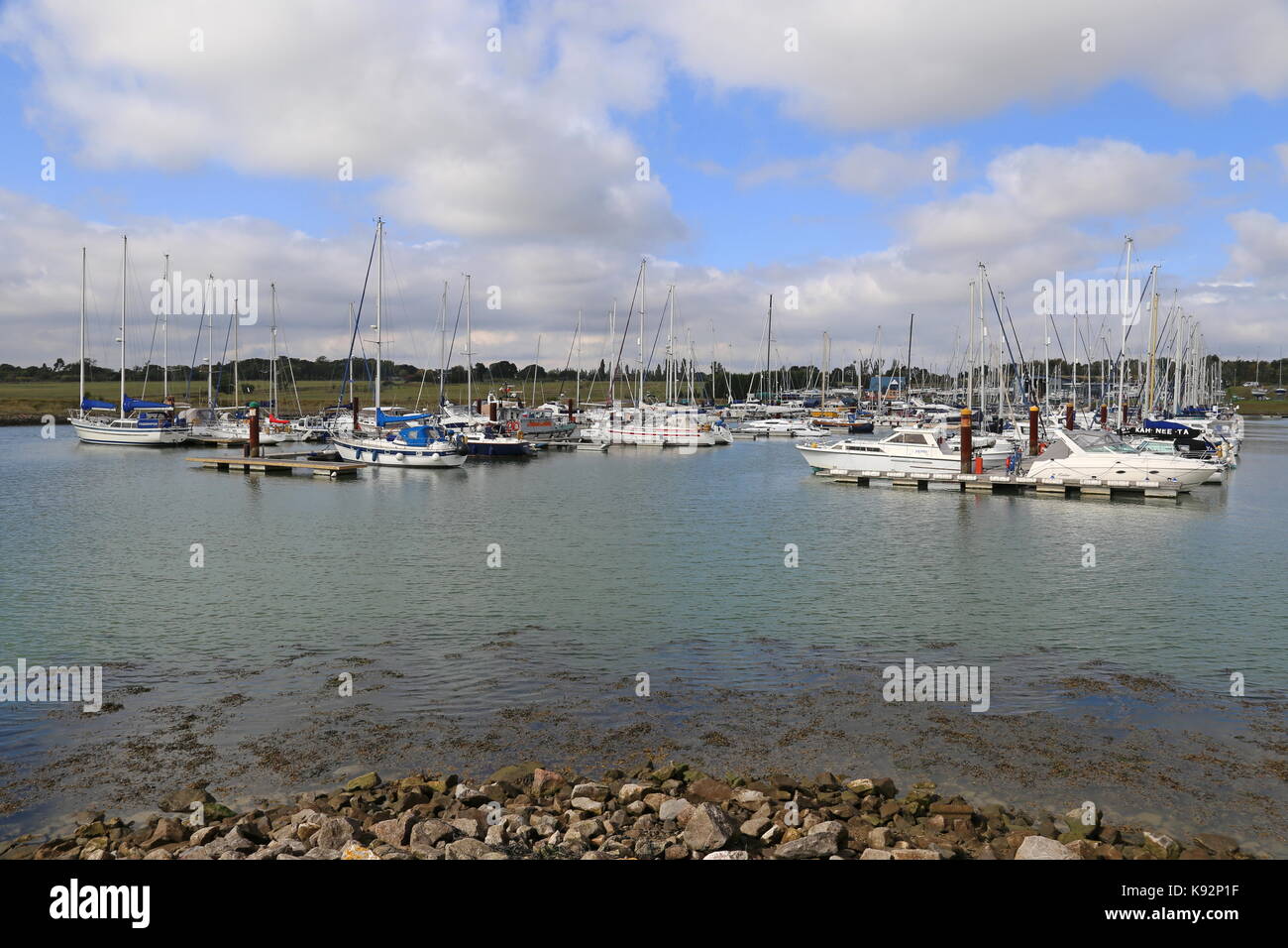Burnham Yacht Harbor, Foundry Lane, Burnham-on-Crouch, Maldon, Essex, Angleterre, Grande-Bretagne, Royaume-Uni, UK, Europe Banque D'Images