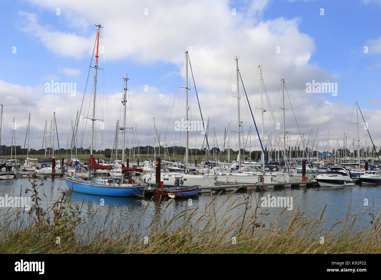 Burnham Yacht Harbor, Foundry Lane, Burnham-on-Crouch, Maldon, Essex, Angleterre, Grande-Bretagne, Royaume-Uni, UK, Europe Banque D'Images