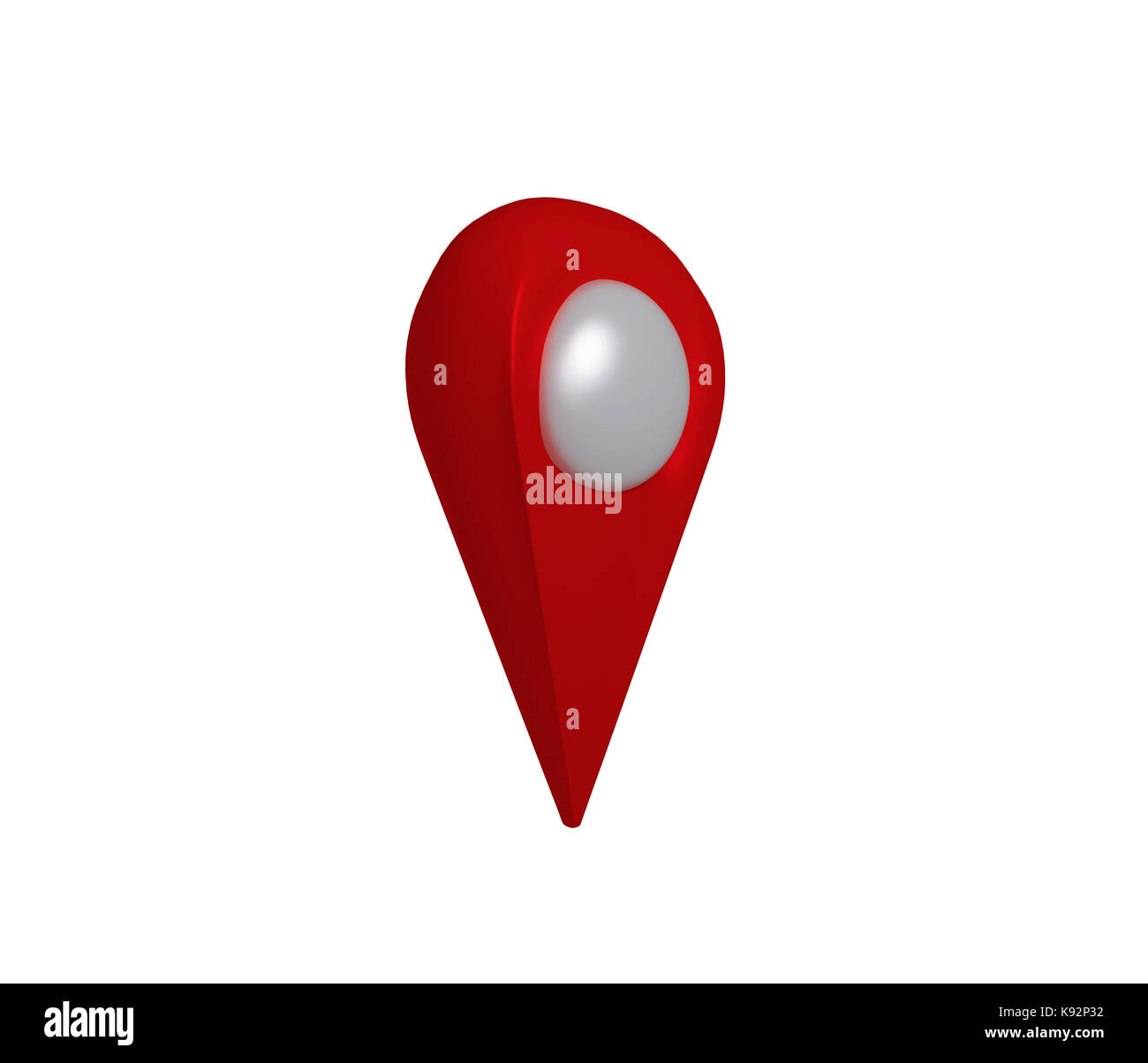 3d rouge pointeur de carte. Le rendu 3D Banque D'Images