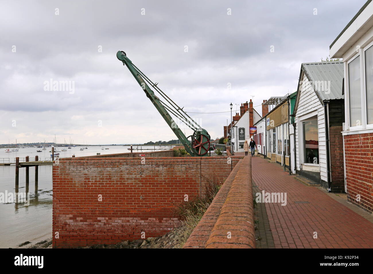 Café et restaurant à quai, le quai, Burnham-on-Crouch, Maldon, Essex, Angleterre, Grande-Bretagne, Royaume-Uni, UK, Europe Banque D'Images