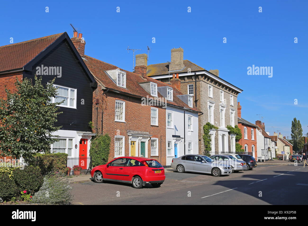 Centre Ville, High Street, Burnham-on-Crouch, Maldon, Essex, Angleterre, Grande-Bretagne, Royaume-Uni, UK, Europe Banque D'Images