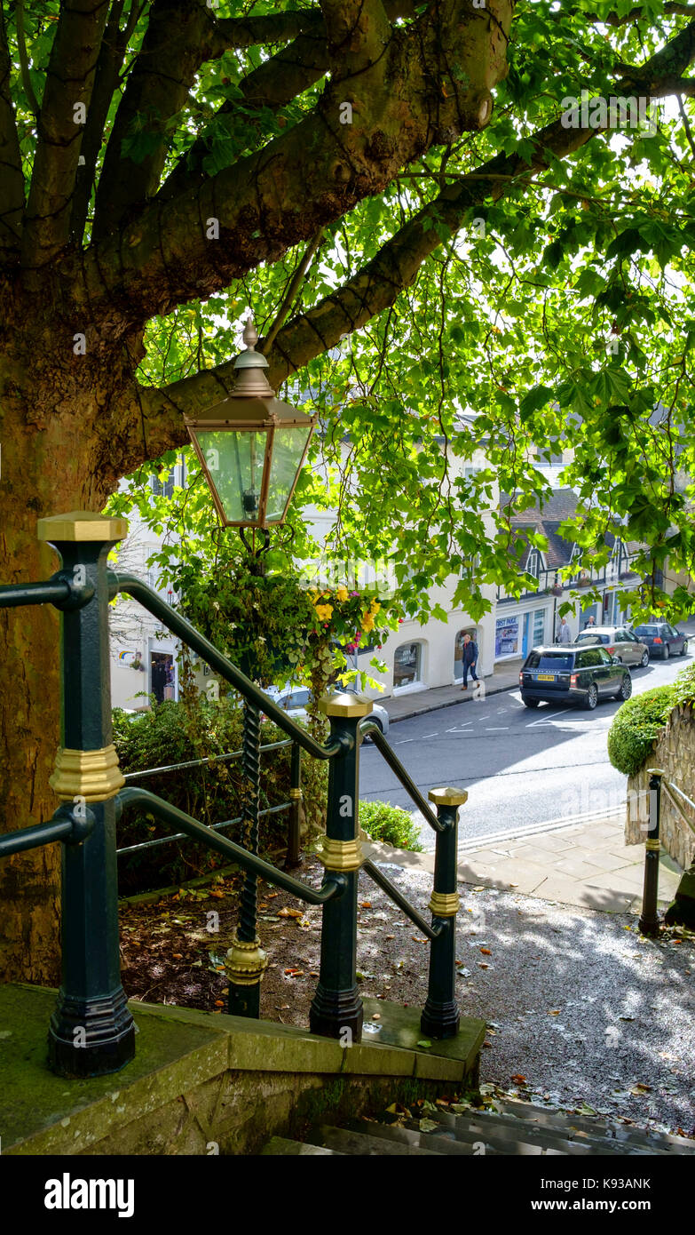 Autour de great Malvern, une petite ville dans le Worcestershire england uk club Terrasse Banque D'Images