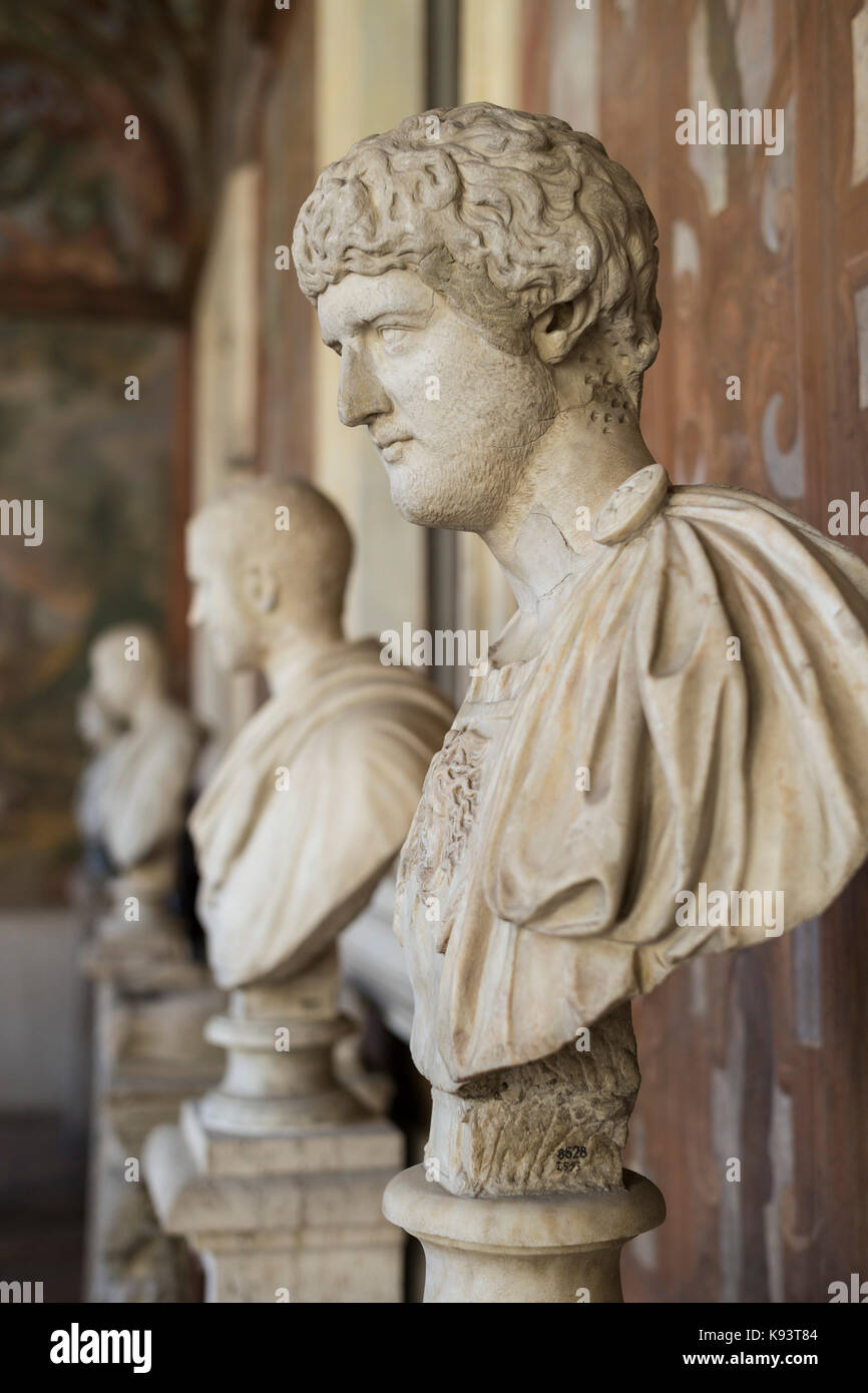 Rome. L'Italie. Buste de l'empereur romain Lucius Verus (130-169 AD). Palazzo Altemps. Museo Nazionale Romano. Lucius Aurelius Verus Augustus (15 Banque D'Images