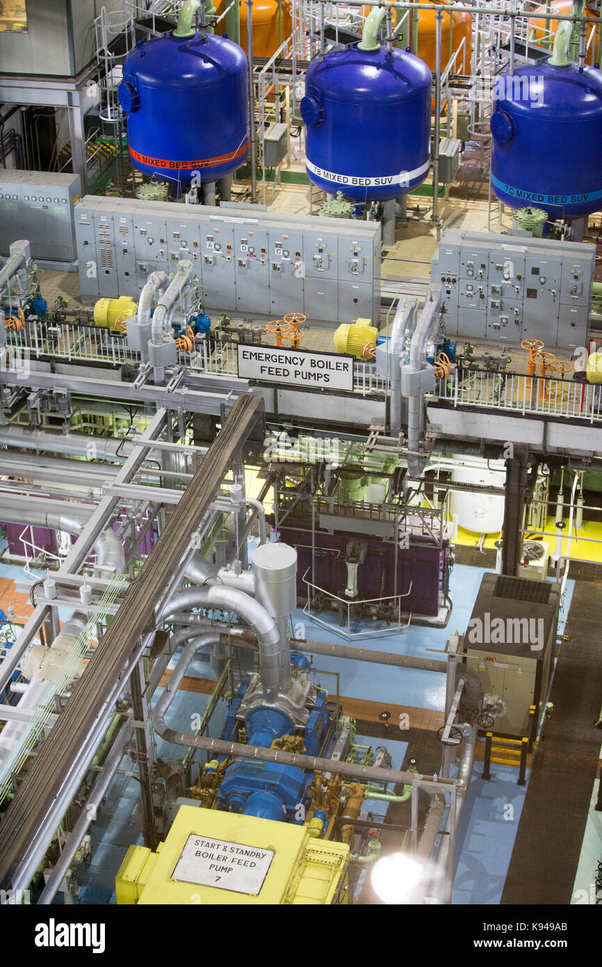 Détail de l'intérieur d'une centrale nucléaire montrant les pompes  d'alimentation de chaudière d'urgence, des barres de combustible et les  contrôles, produisant de l'électricité à partir de l'énergie thermique  Photo Stock - Alamy
