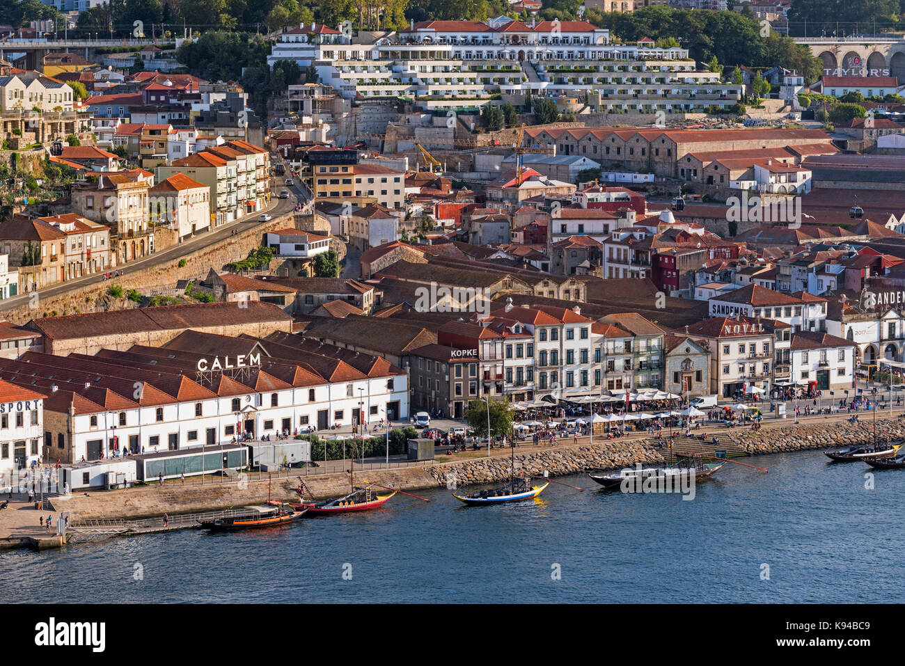 Vue de Vila Nova de Gaia Porto Portugal Banque D'Images