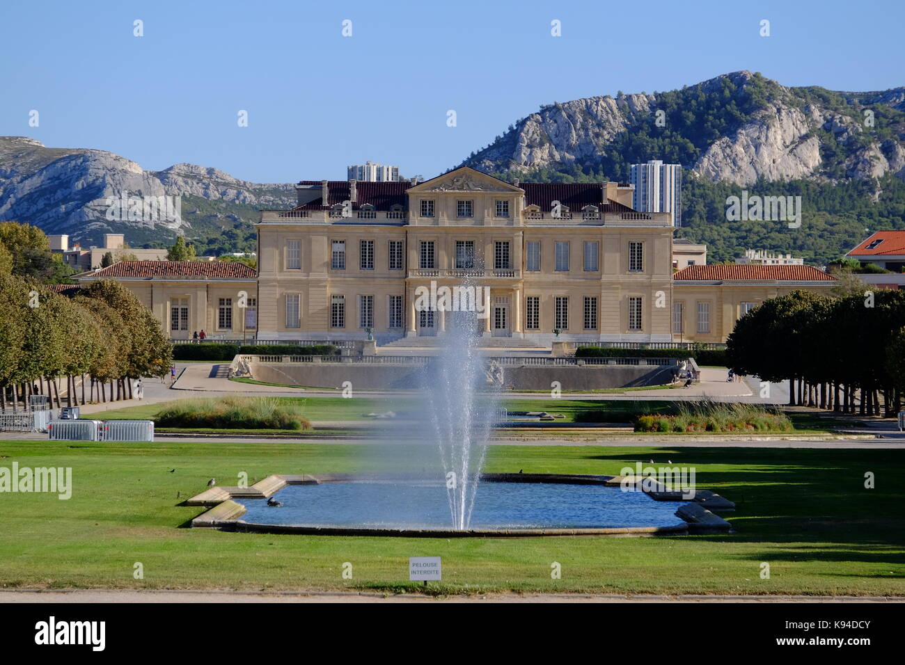 Parc Borely, (Parc de la Magalone ), jardins municipaux et le musée de Marseille, Provence, France Banque D'Images