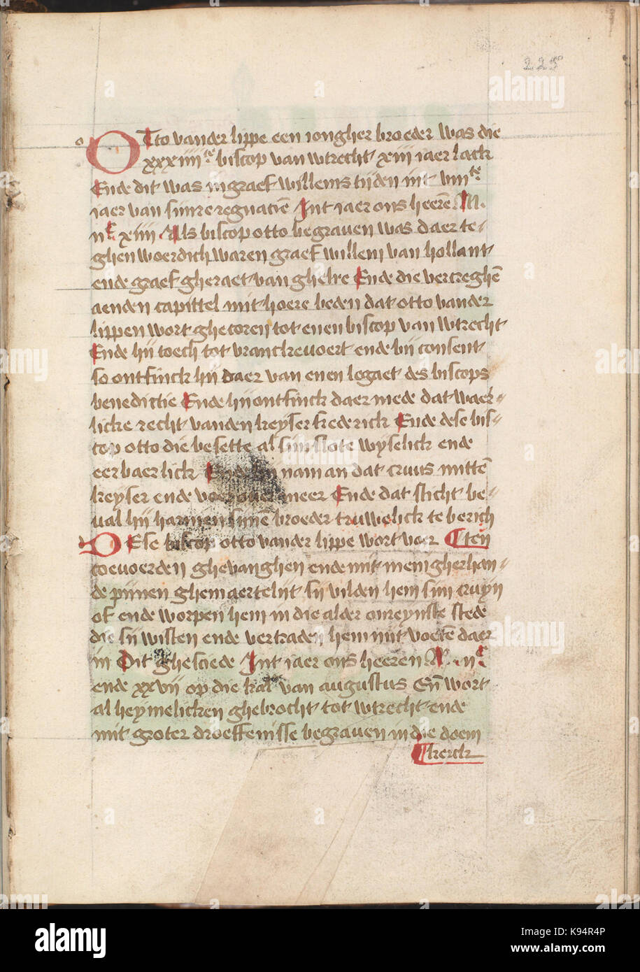 Kattendijkekroniek (ca. 1491 ko) 1900 KW 008, un folium 225r Banque D'Images