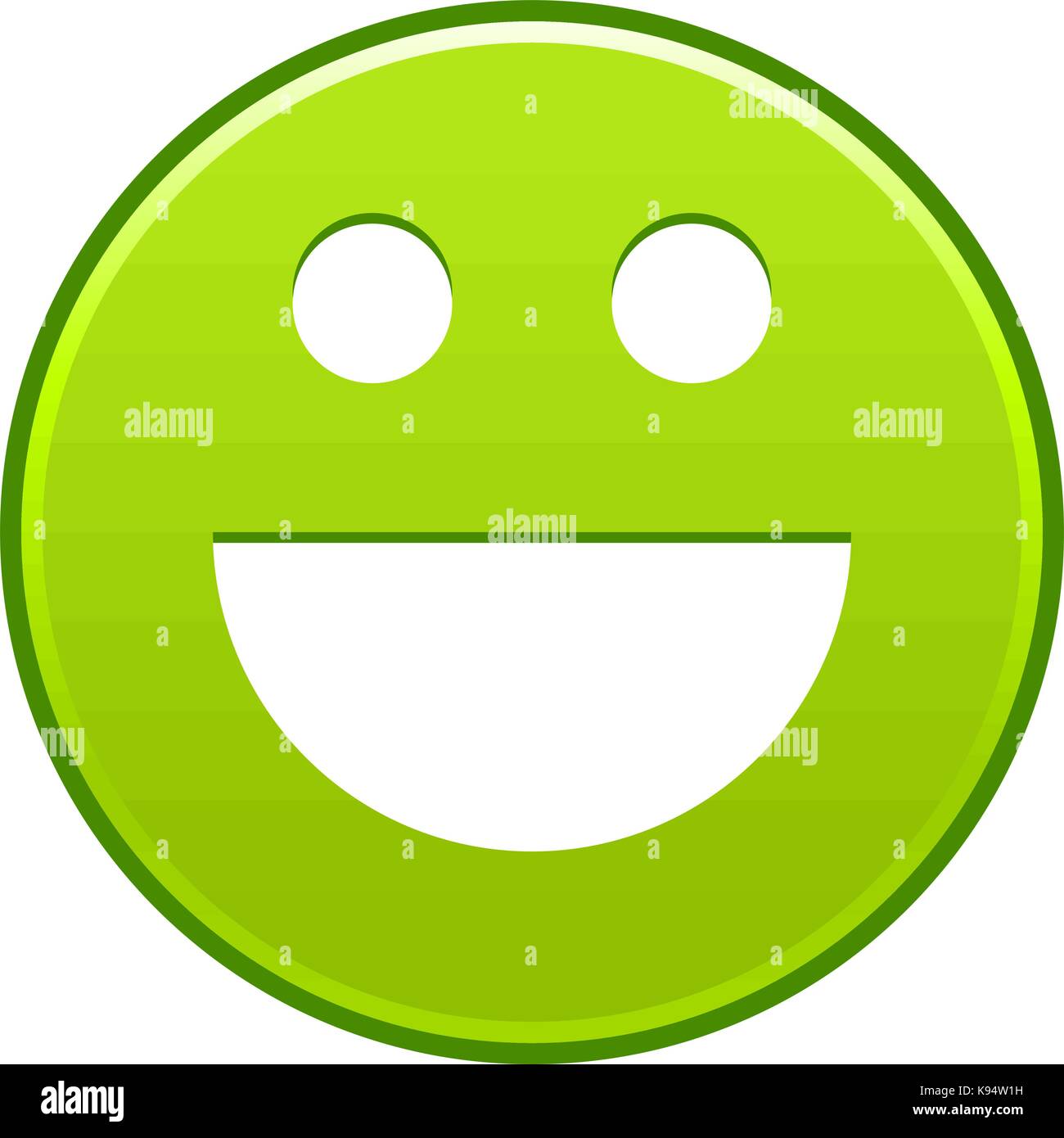 Visage vert smiley emoticon joyeux heureux. et rapide forme recolorable isolé de l'arrière-plan. vector illustration d'un élément graphique Illustration de Vecteur