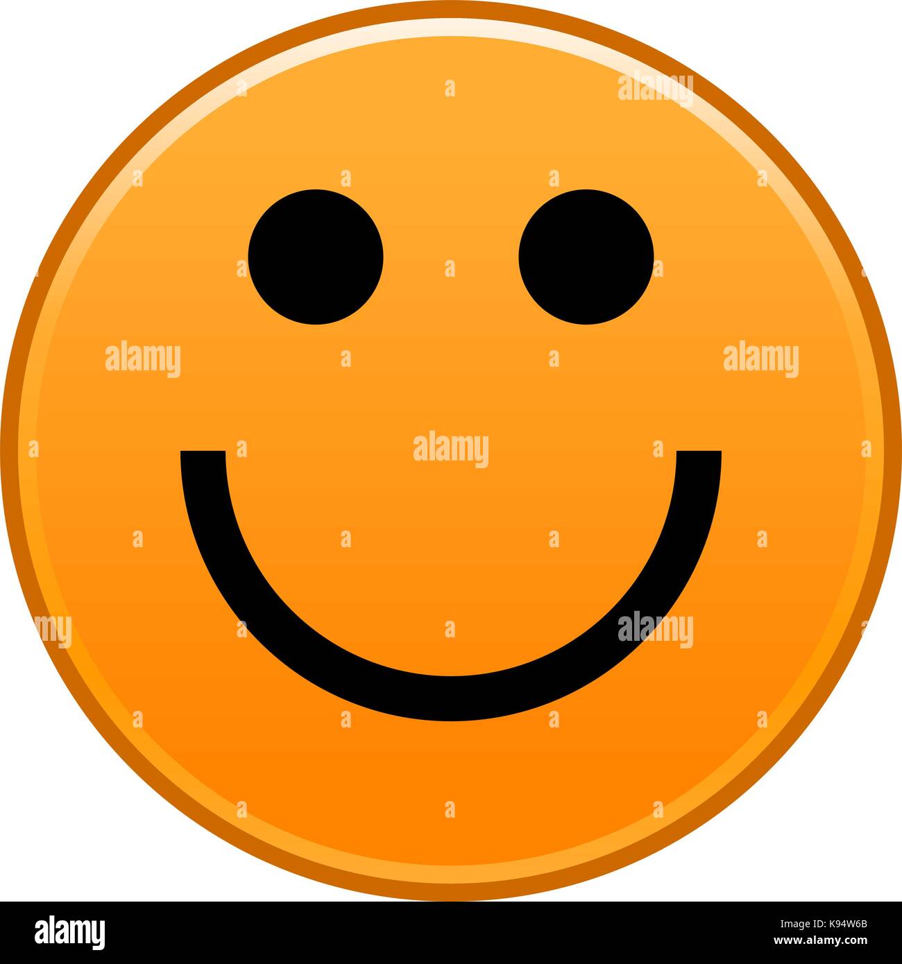 Visage souriant orange cheerful smiley emoticon heureux. et rapide forme recolorable isolé de l'arrière-plan. vector illustration d'un élément graphique Illustration de Vecteur