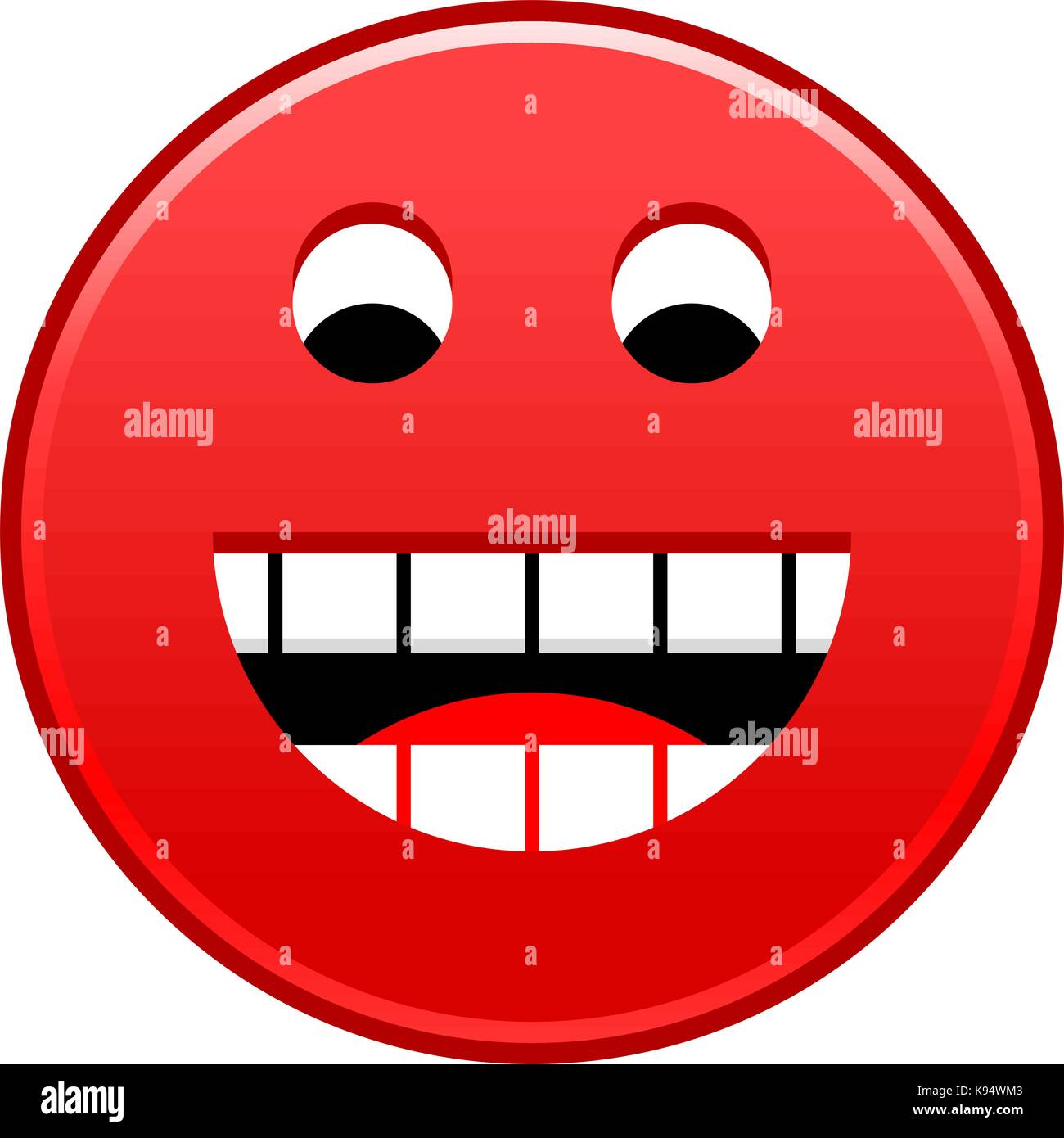 Visage rouge smiley emoticon joyeux heureux. et rapide forme ...