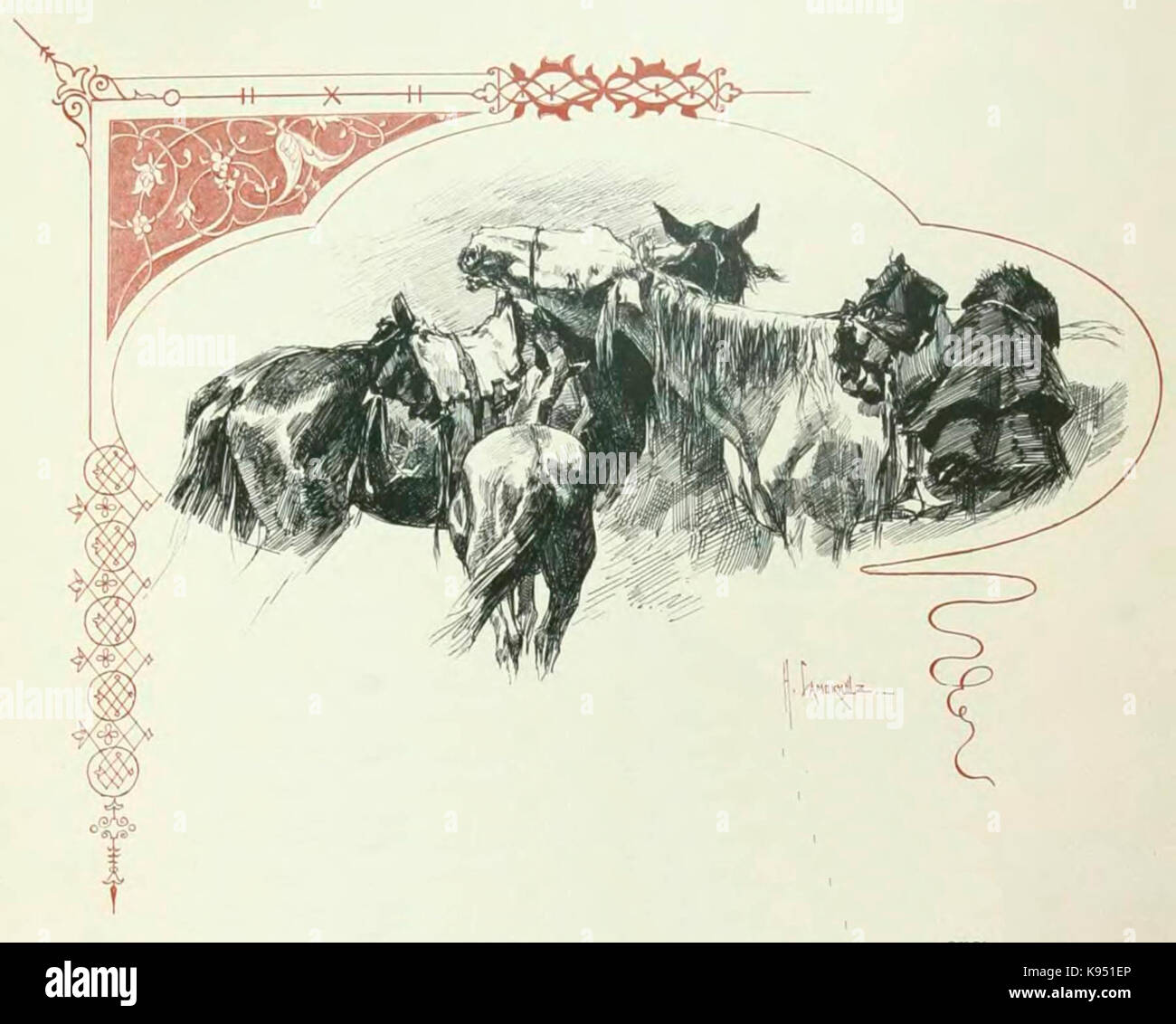 La chasse du Kutepov V.1 page 145 détail Banque D'Images