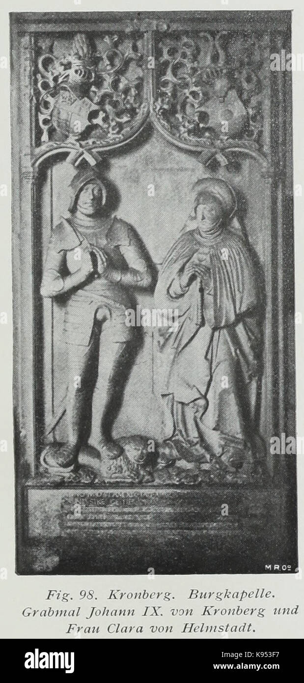 Luthmer II 098 Kronberg Burgkapelle Grabmal Johann IX von Kronberg und Frau Clara von Helmstadt Banque D'Images