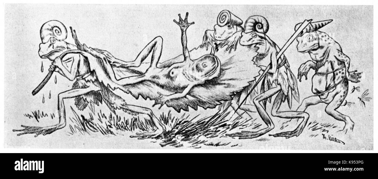 Froskene musene Krigen mellom guerre entre les grenouilles et les souris 11 1885 Banque D'Images