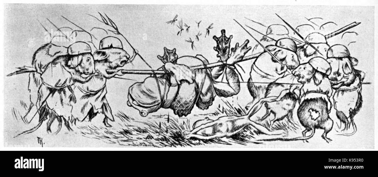 Froskene musene Krigen mellom guerre entre les grenouilles et les souris 12 1885 Banque D'Images