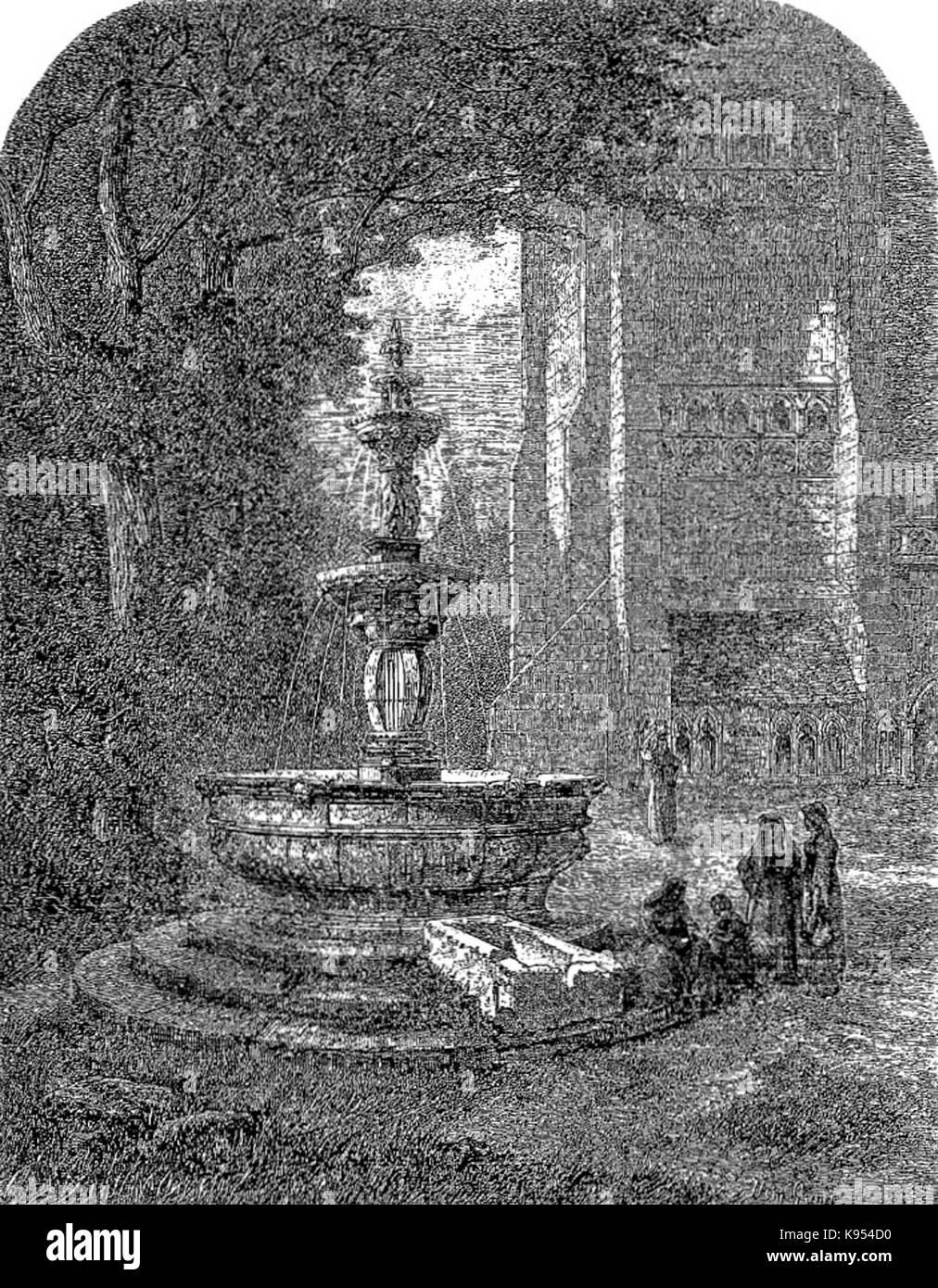 La fontaine de Saint Jean du doigt Grenet Banque D'Images