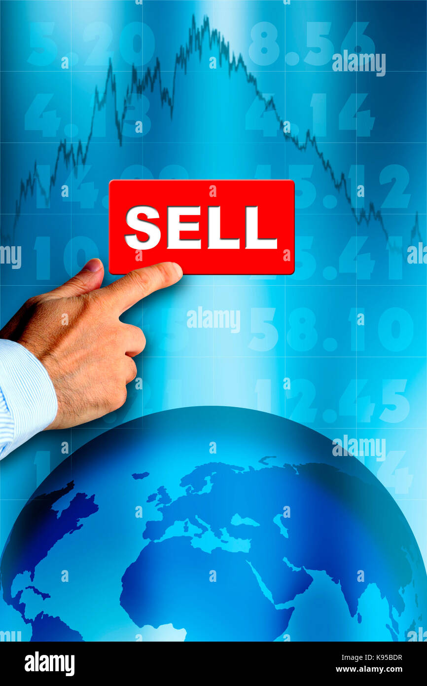 Concept de marché boursier d'ours Banque D'Images