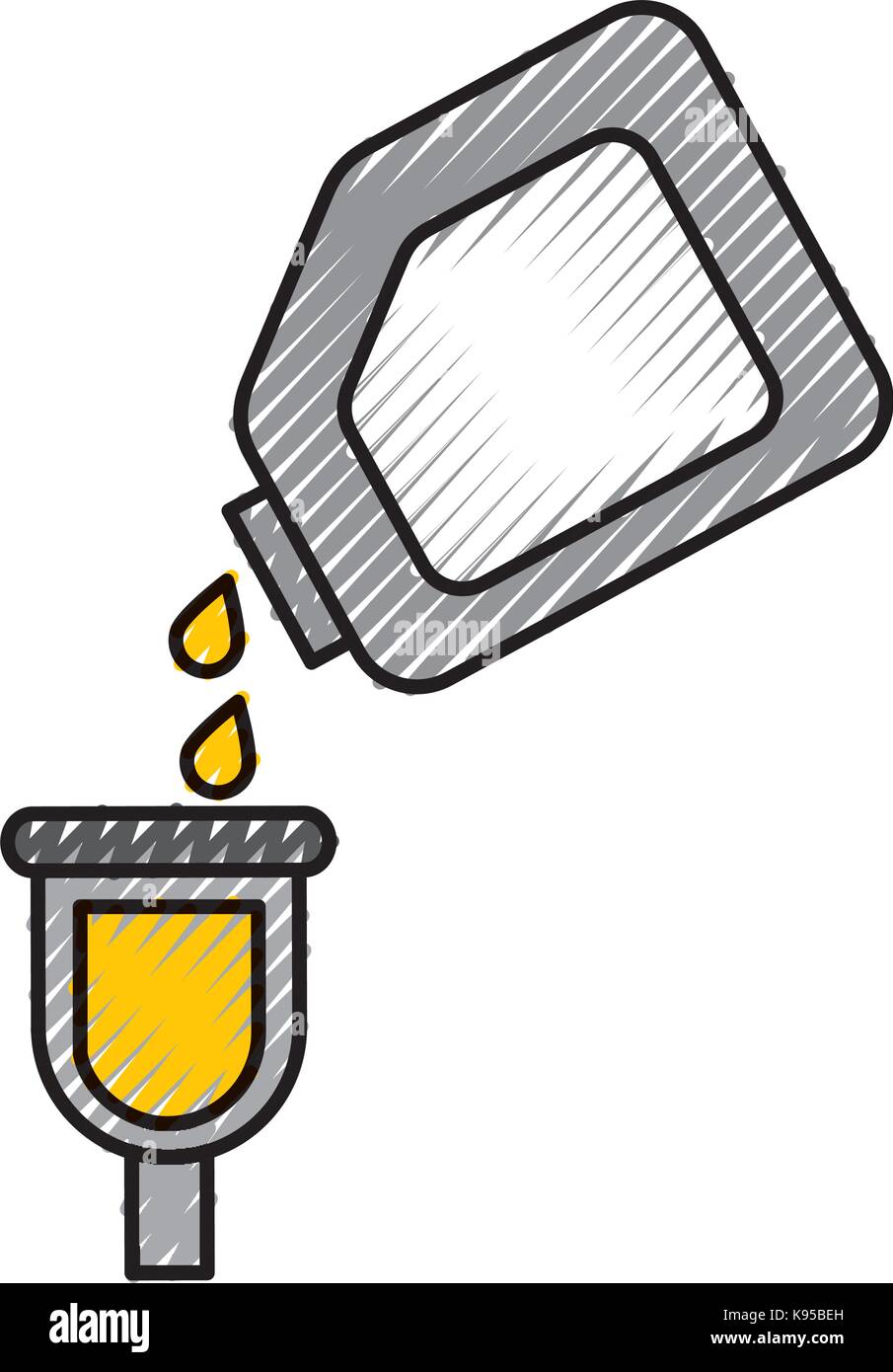 Bouteille de peinture pour la réparation automobile L'icône de l'objet Illustration de Vecteur