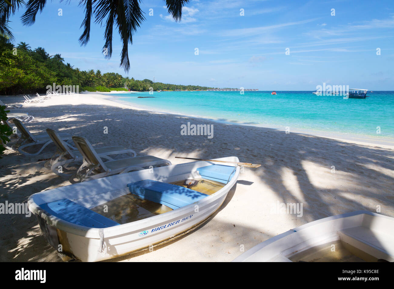 Plage Des Maldives - Atoll De Rasdhoo, Les Maldives, Asie Banque D'Images