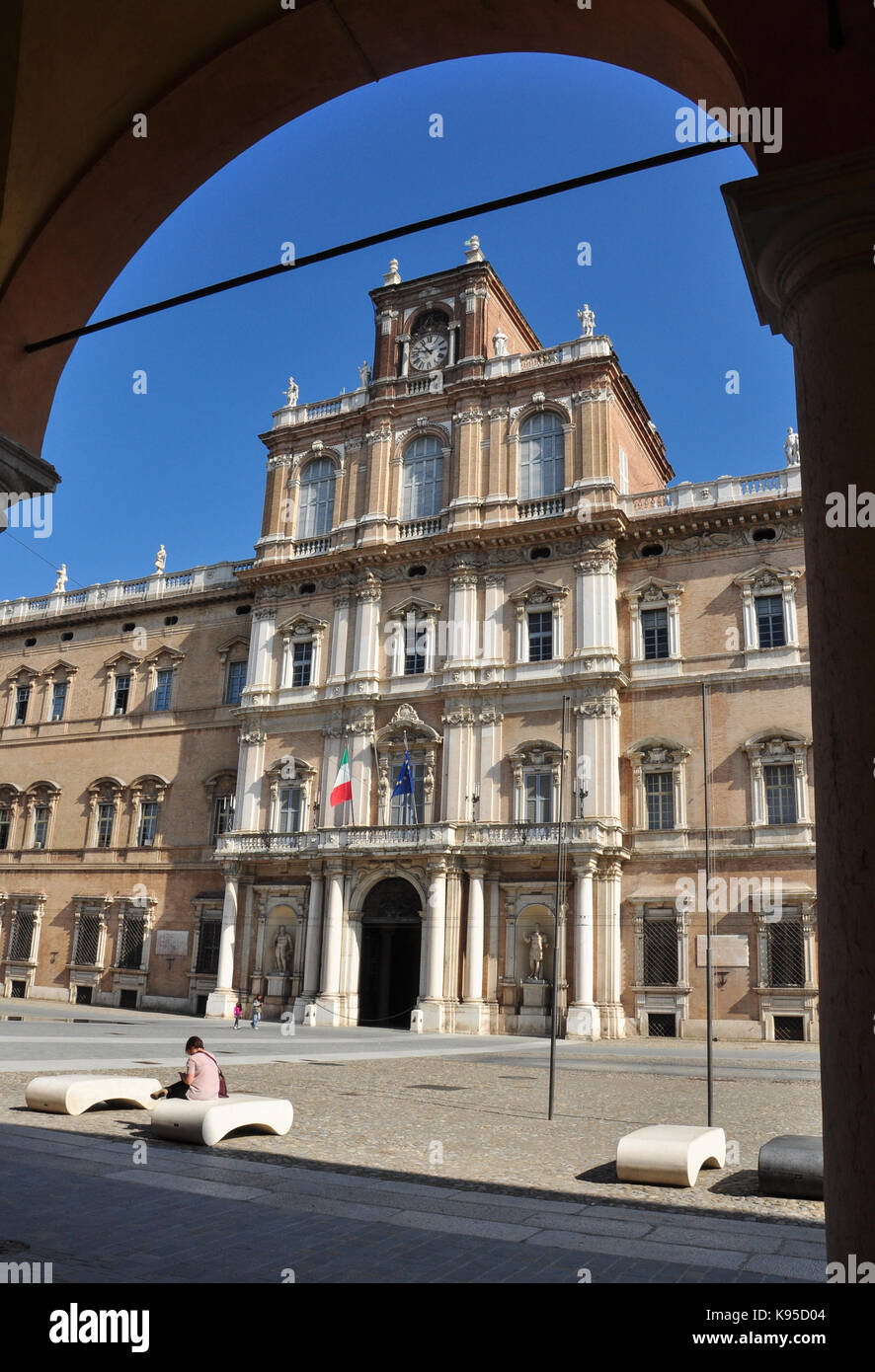 Palazzo Ducale (Palais ducal), la Piazza Roma, Modena, Italie Banque D'Images