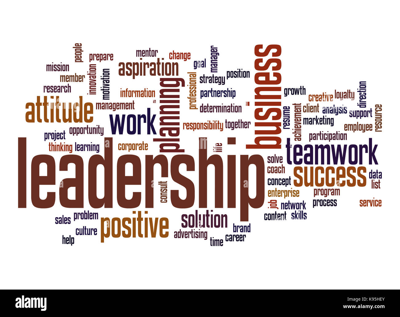 Nuage de mots de leadership Photo Stock Alamy