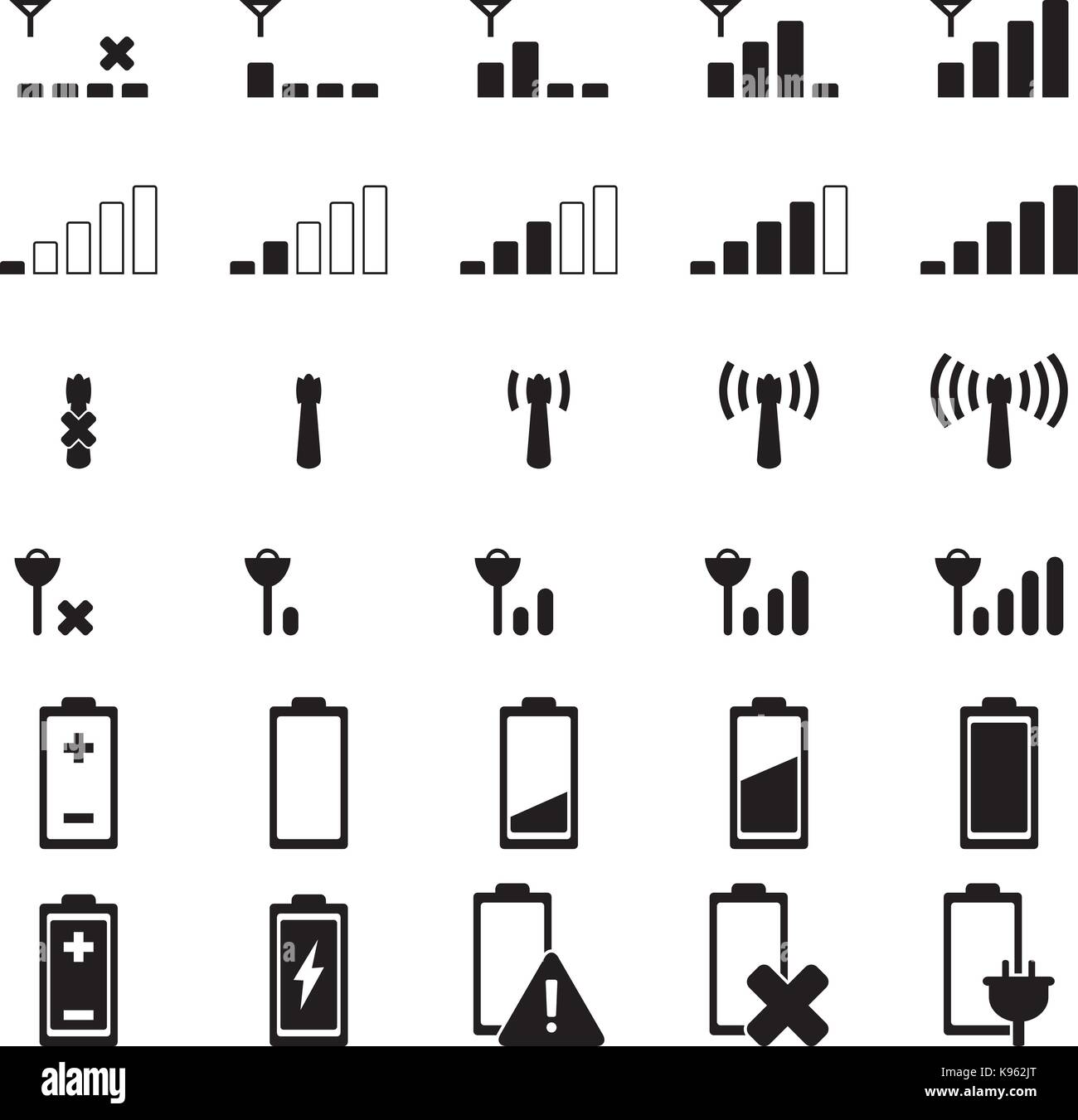 L'icône de l'indicateur défini Illustration de Vecteur