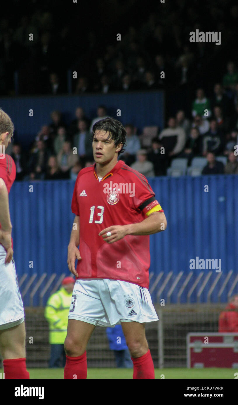 L'Irlande du Nord / allemagne à Windsor Park, Belfast, le 04 juin 2005. Michael Ballack, Allemagne (13). Banque D'Images