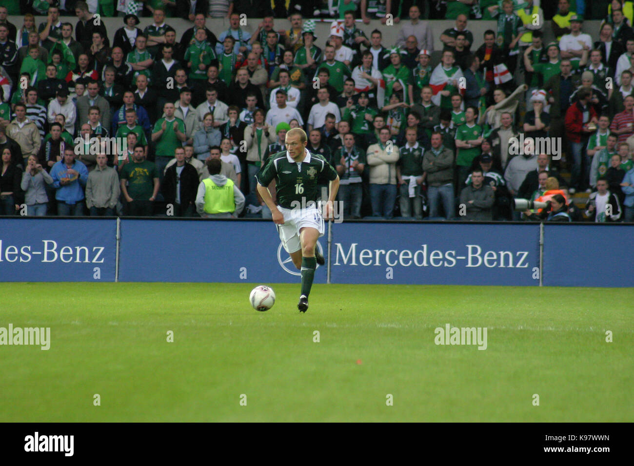 L'Irlande du Nord / allemagne à Windsor Park, Belfast, le 04 juin 2005. Warren feeney irlande du nord (16). Banque D'Images