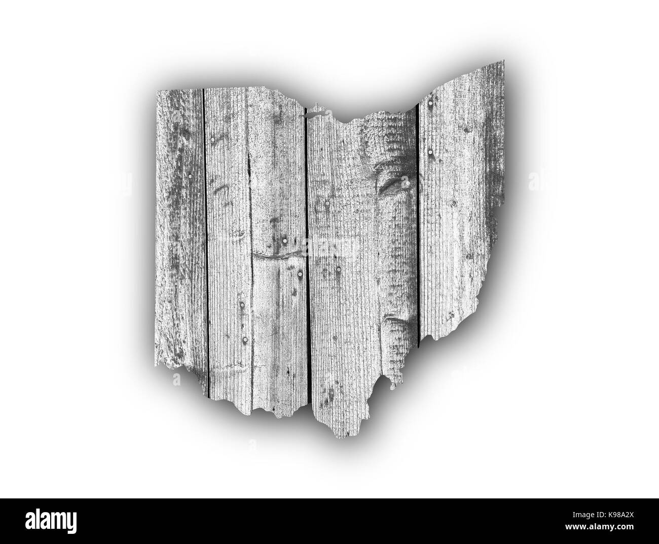 Site de l'Ohio sur Weathered Wood Banque D'Images